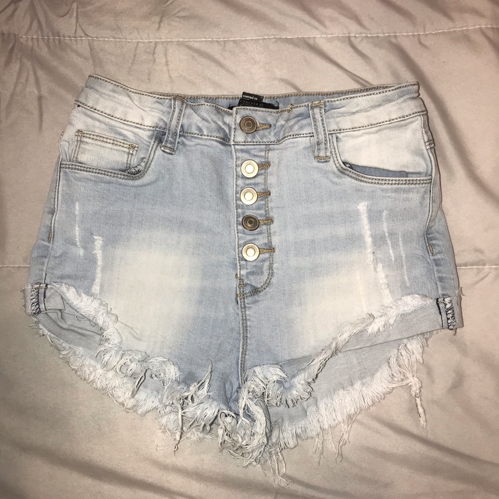 Forever 21 High Waisted Cut Offs